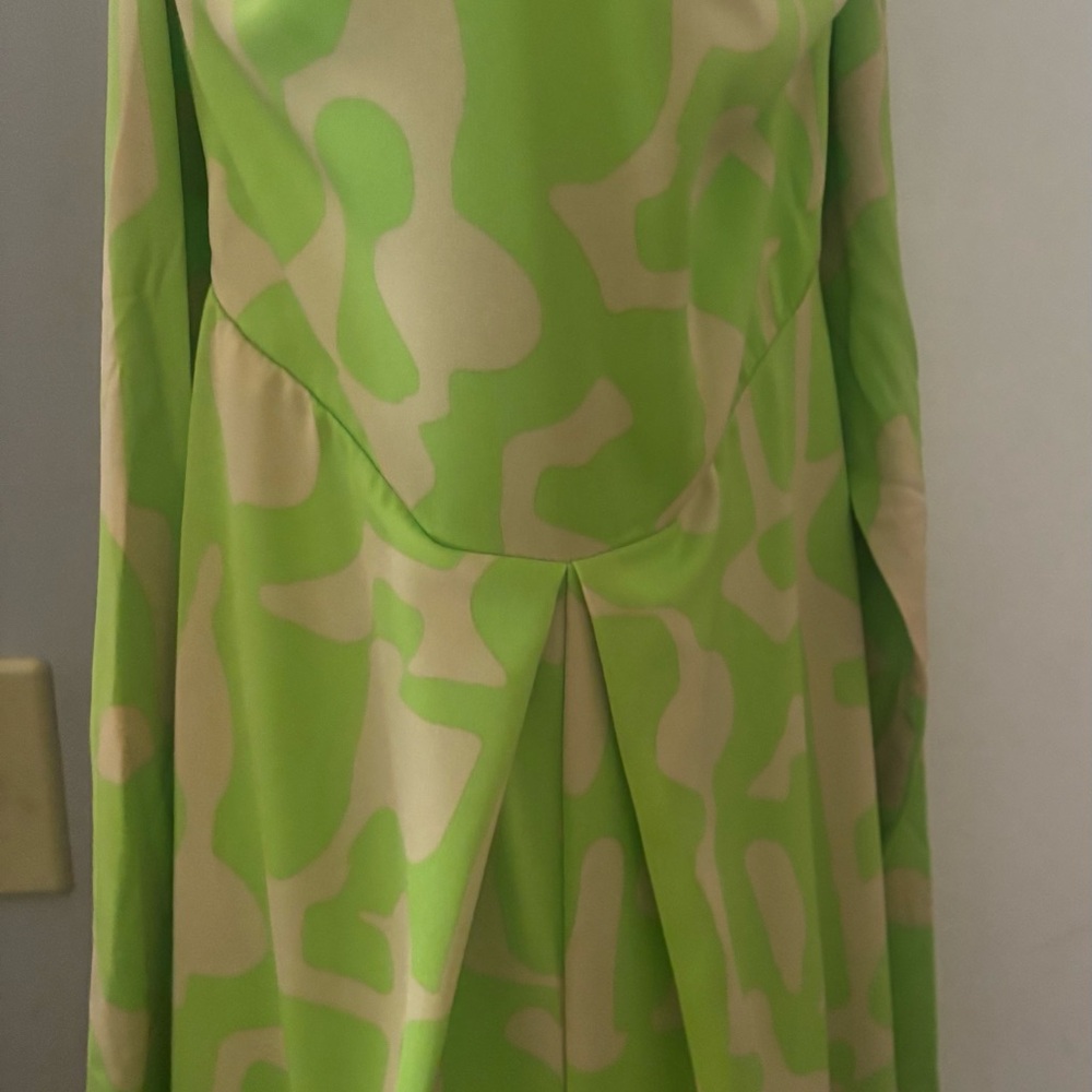 Elegant Lime and Beige Jumpsuit